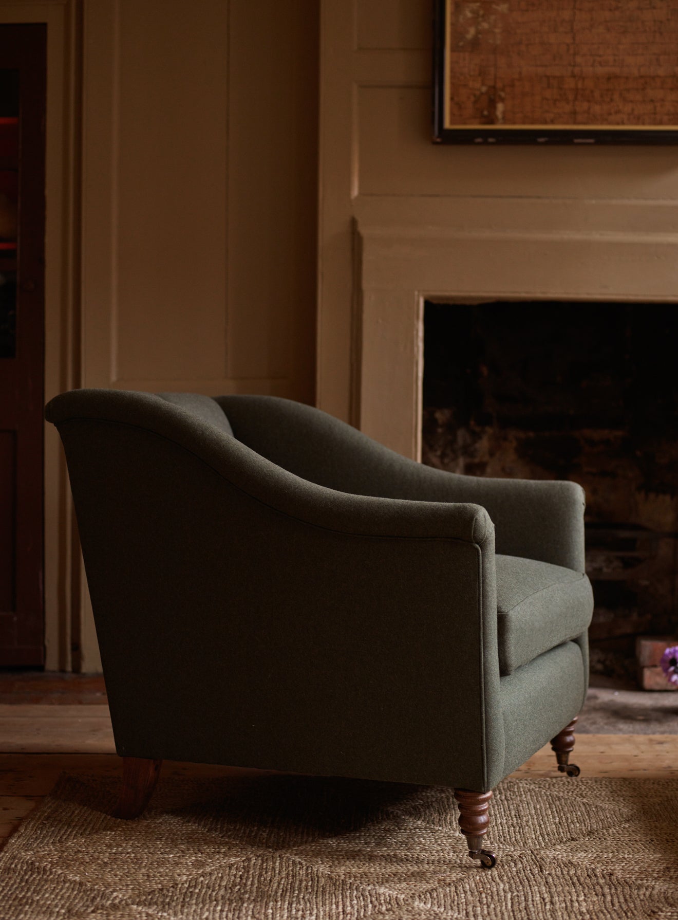 Elbert Armchair, Sage Velvet