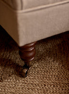 Elbert Footstool, Natural Linen