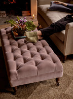 Elbert Ottoman, Clover Velvet
