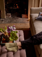 Elbert Ottoman, Rust Velvet