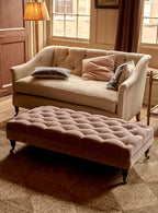 Elbert Ottoman, Clover Velvet