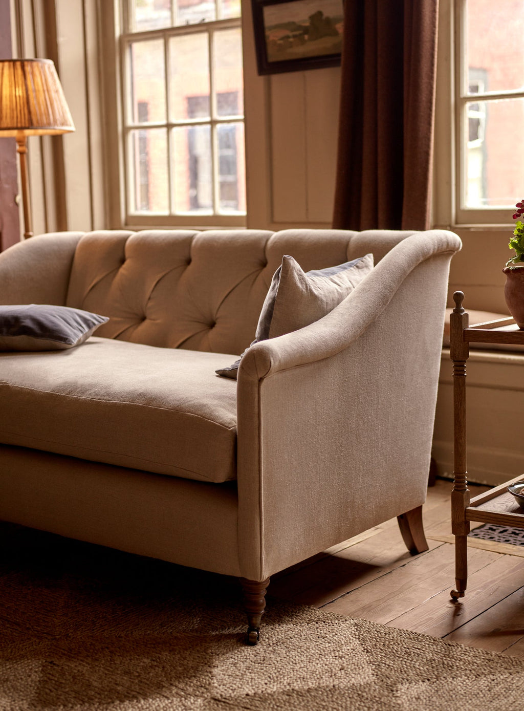 Elbert Sofa, Grey Ticking Stripe