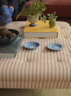 Freyer Footstool, Square, Heritage Pink Stripe