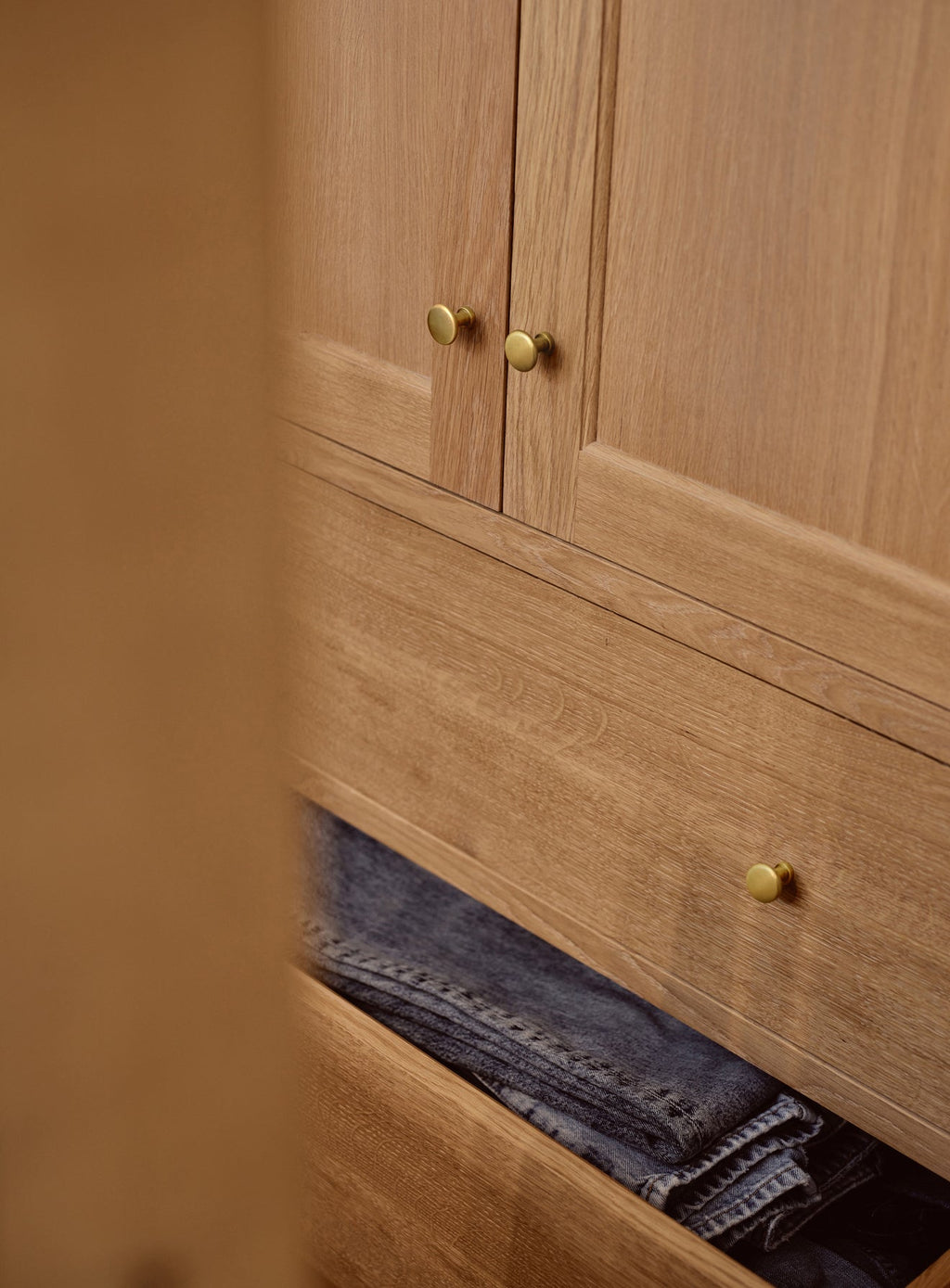 Grove Flattened Knob, Matt Brass