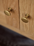 Grove Flattened Knob, Matt Brass