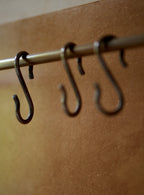 Grove S Hooks, Set of Three, Antique Brass
