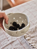 Handmade Stoneware Berry Colander