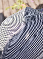 Handwoven Cotton Mattress, Gingham Black Check