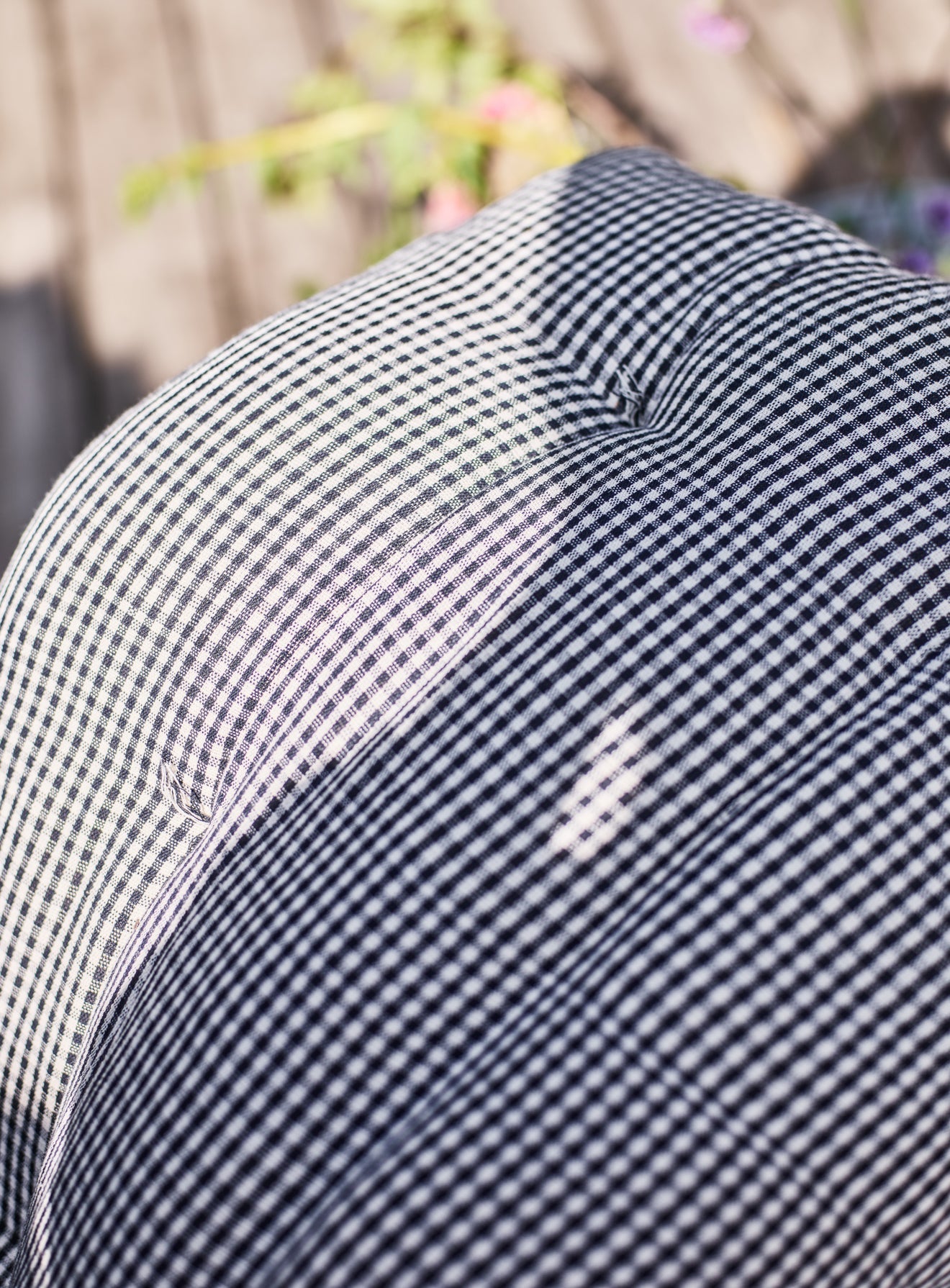 Handwoven Cotton Mattress, Gingham Black Check