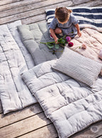 Handwoven Cotton Mattress, Grey Stripe