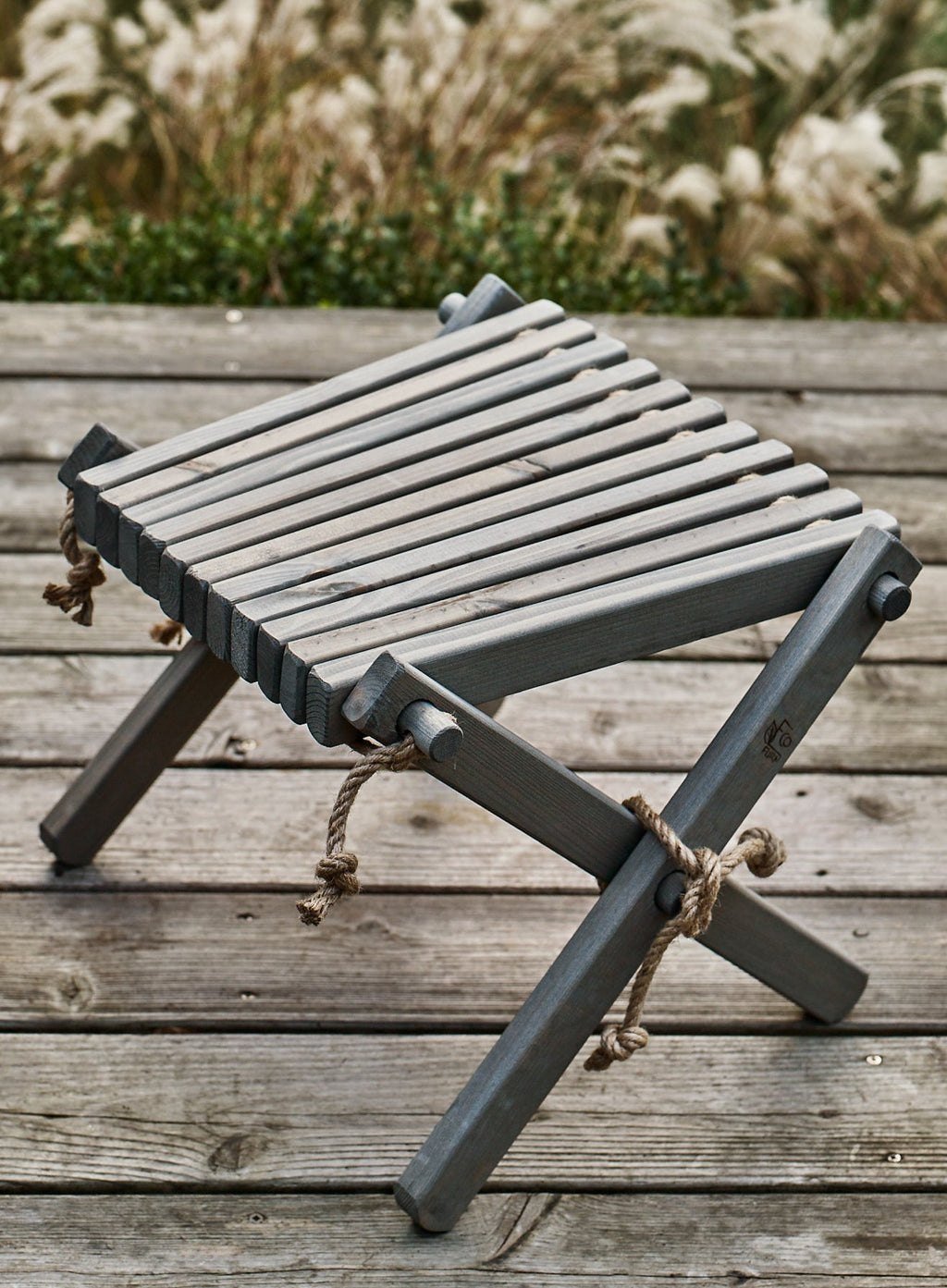 Harmen Outdoor Stool, Grey Oiled