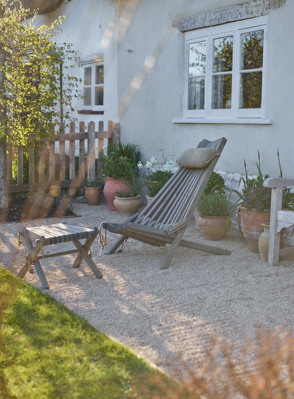 Harmen Outdoor Stool, Grey Oiled