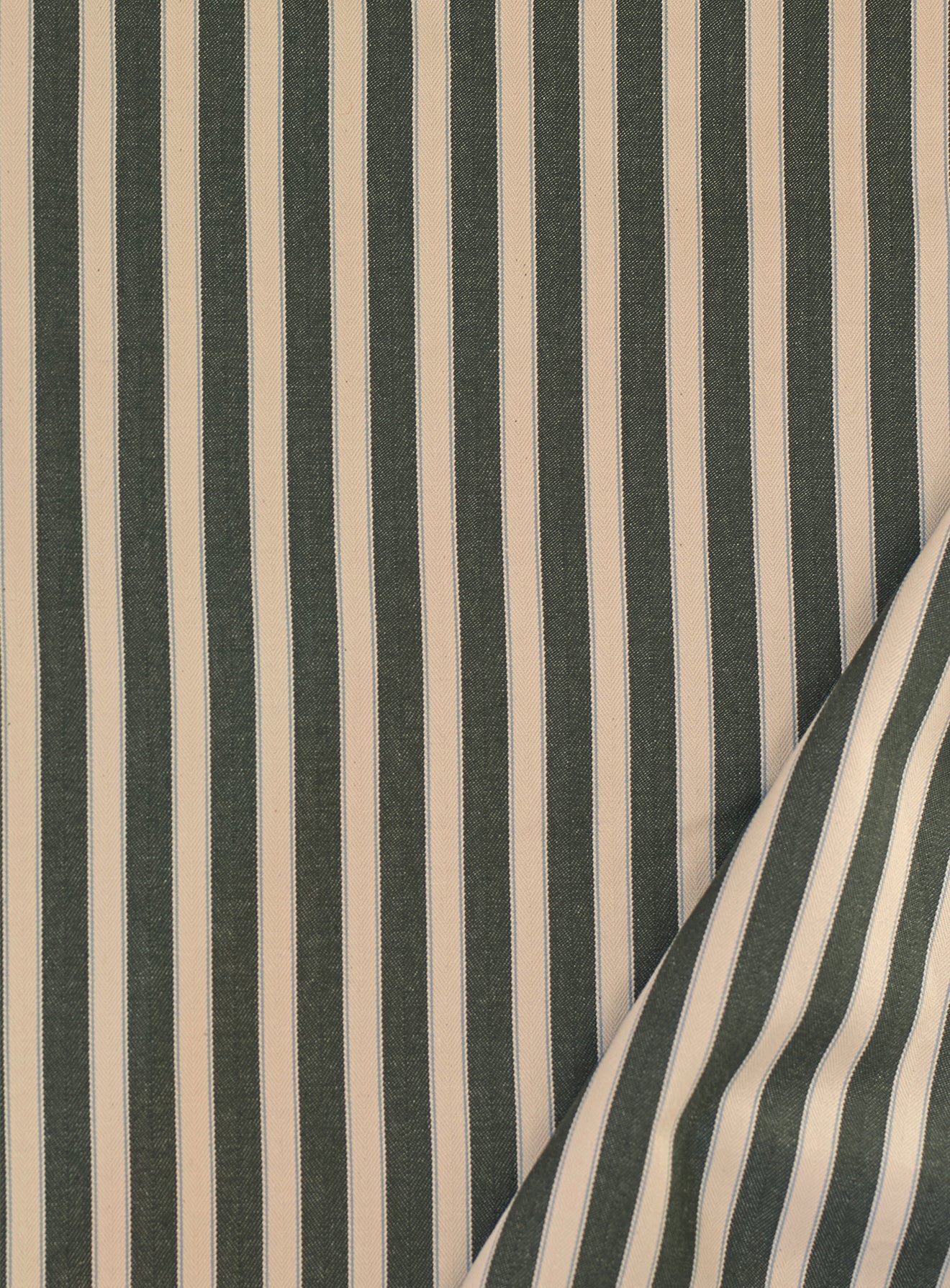 Freyer Footstool, Rectangular, Heritage Green Stripe