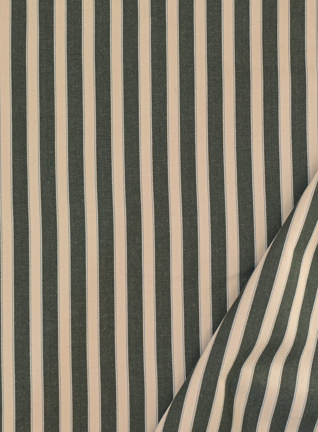 Elbert Ottoman, Heritage Green Stripe