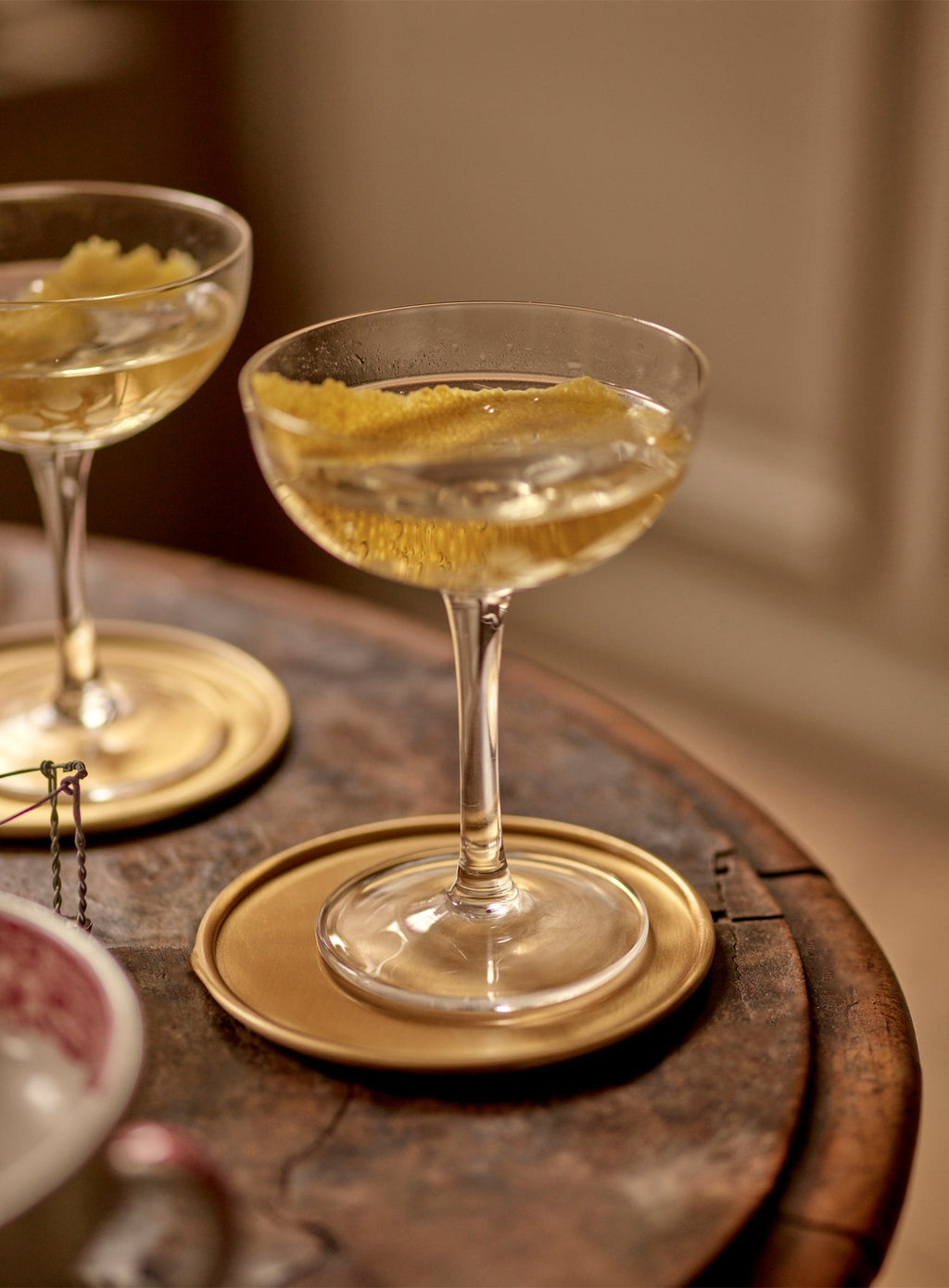 Lena Brass Coasters, Set of Four