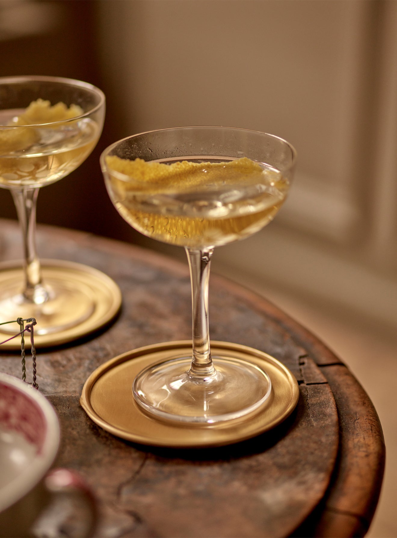 Lena Brass Coasters, Set of Four