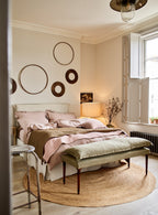 Mila Bed, Sage Stripe