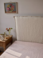 Mila Headboard, Black Ticking Stripe