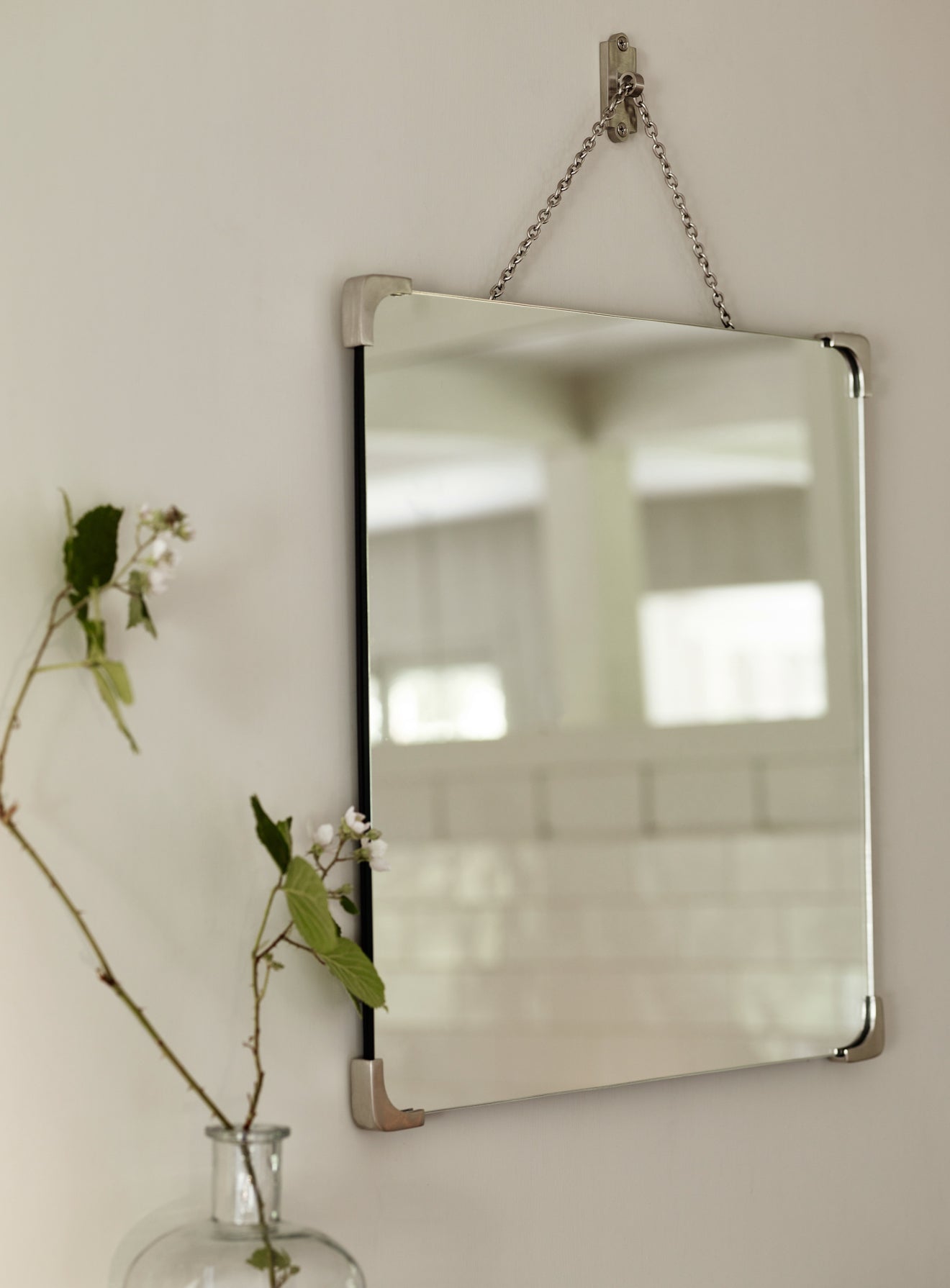 Bilton Bathroom Mirror, Matt Nickel