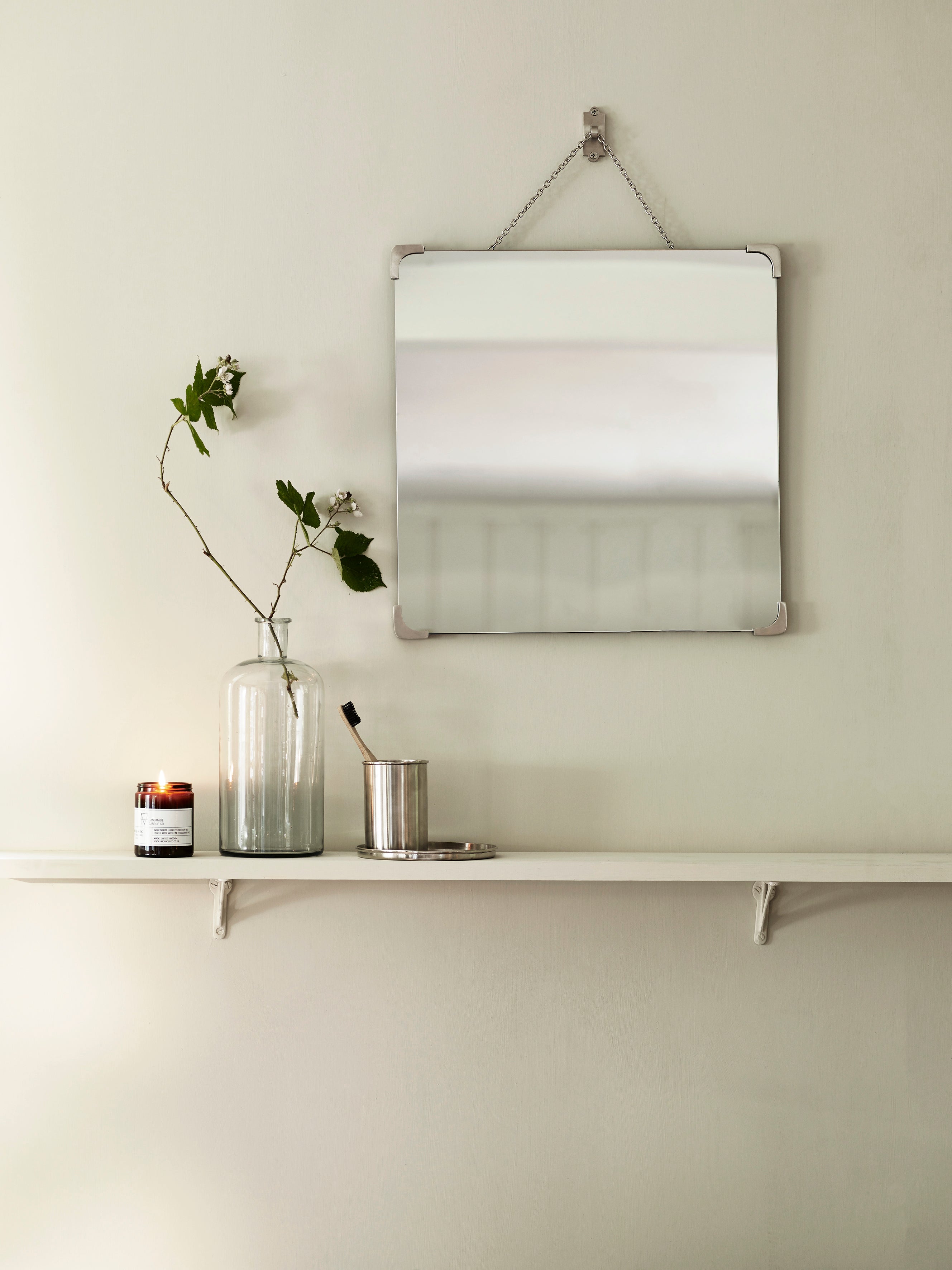 Bilton Bathroom Mirror, Matt Nickel