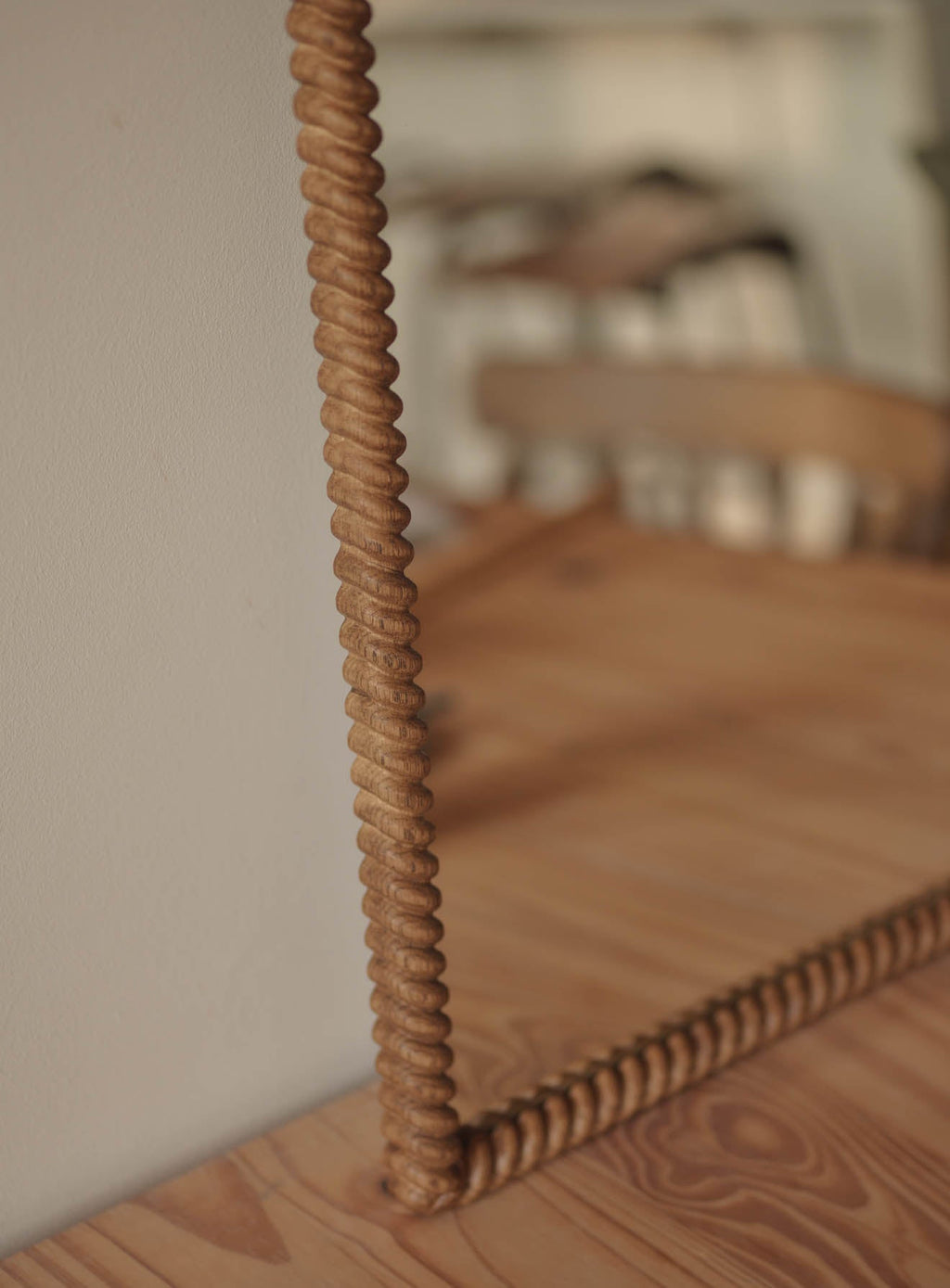 Moray Twisted Oak Mirror, Rectangular