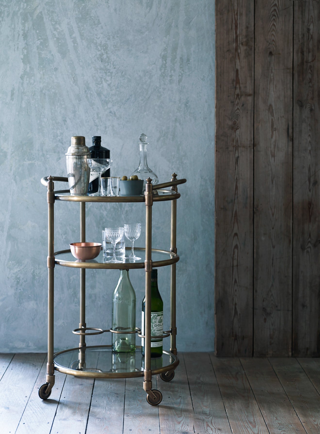 Odin Brass Drinks Trolley