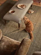 Edmund Footstool, Large, Heritage Green Stripe