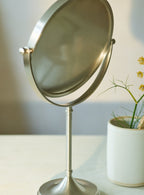 Bilton Pedestal Mirror, Matt Nickel