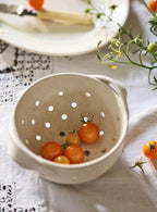 Handmade Stoneware Berry Colander