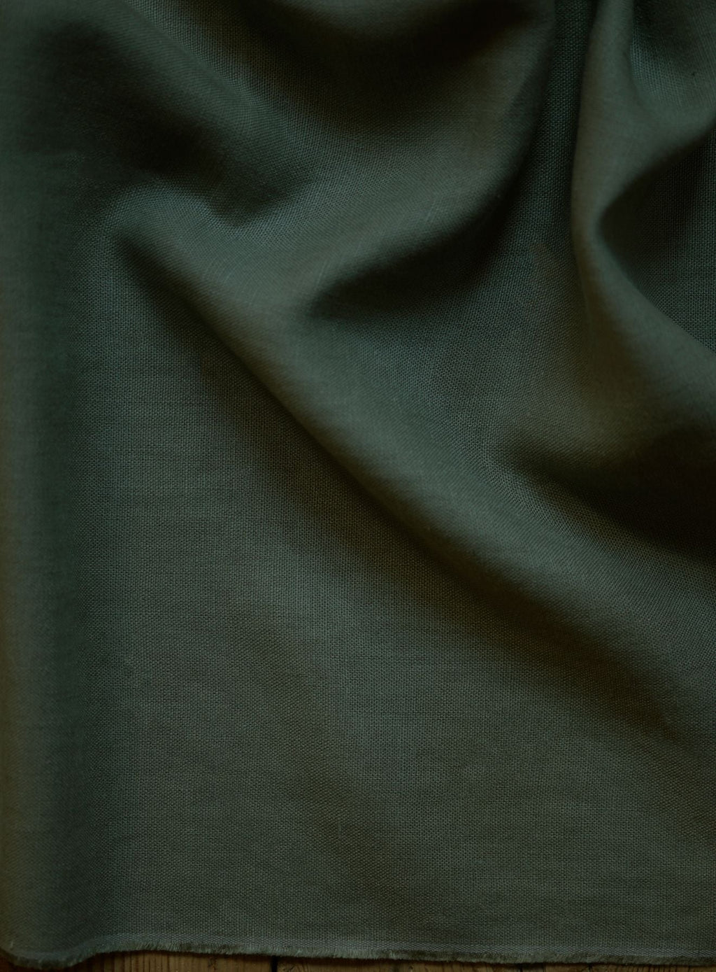 Freyer Footstool, Rectangular, Moss Linen