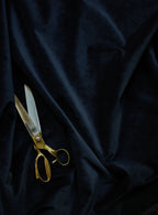 Freyer Footstool, Rectangular, Midnight Blue Velvet