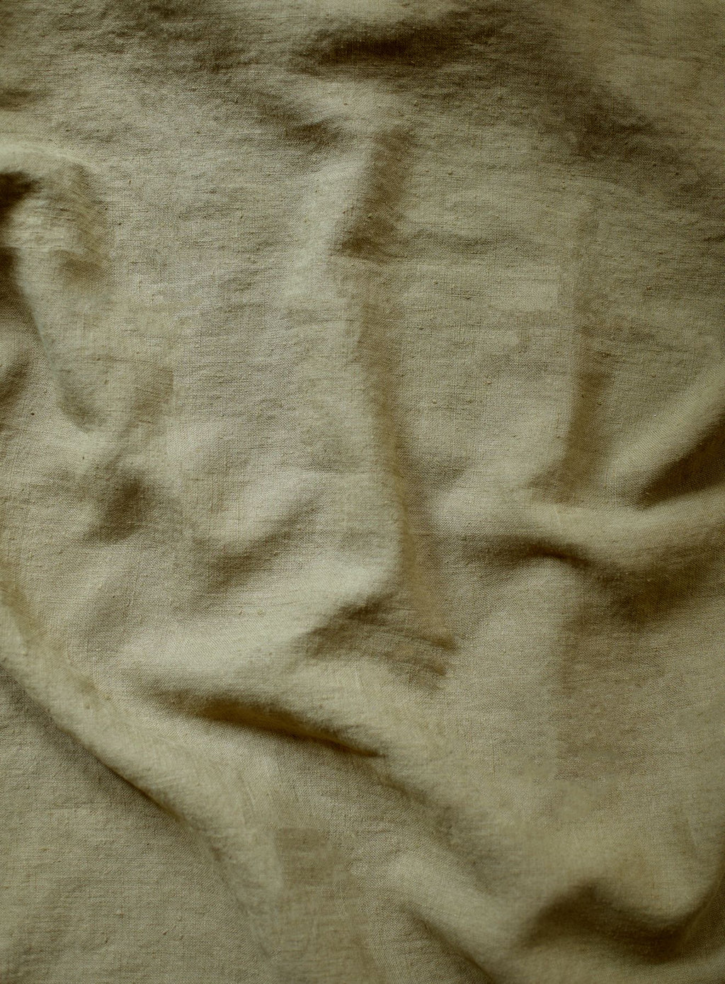 Freyer Footstool, Square, Olive Linen