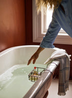 Bilton Bath Caddy, Antique Brass