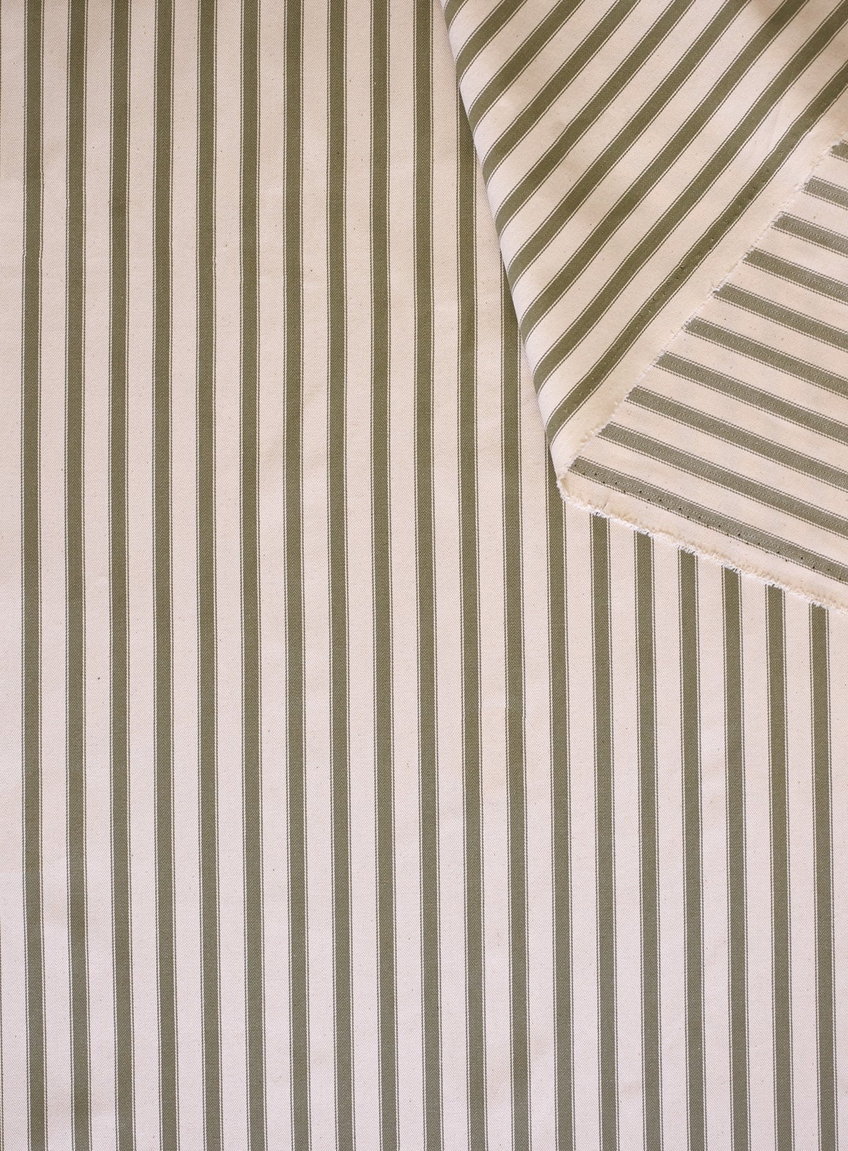 Edmund Footstool, Small, Sage Stripe