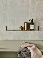 Bilton Bathroom Shelf, Antique Brass