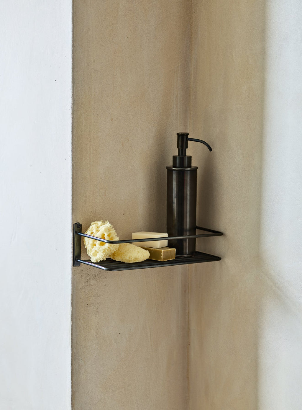 Bilton Shower Shelf, Blackened Brass