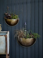 Sola Brass Wall Planter