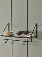Bilton Towel Rack, Blackened Brass