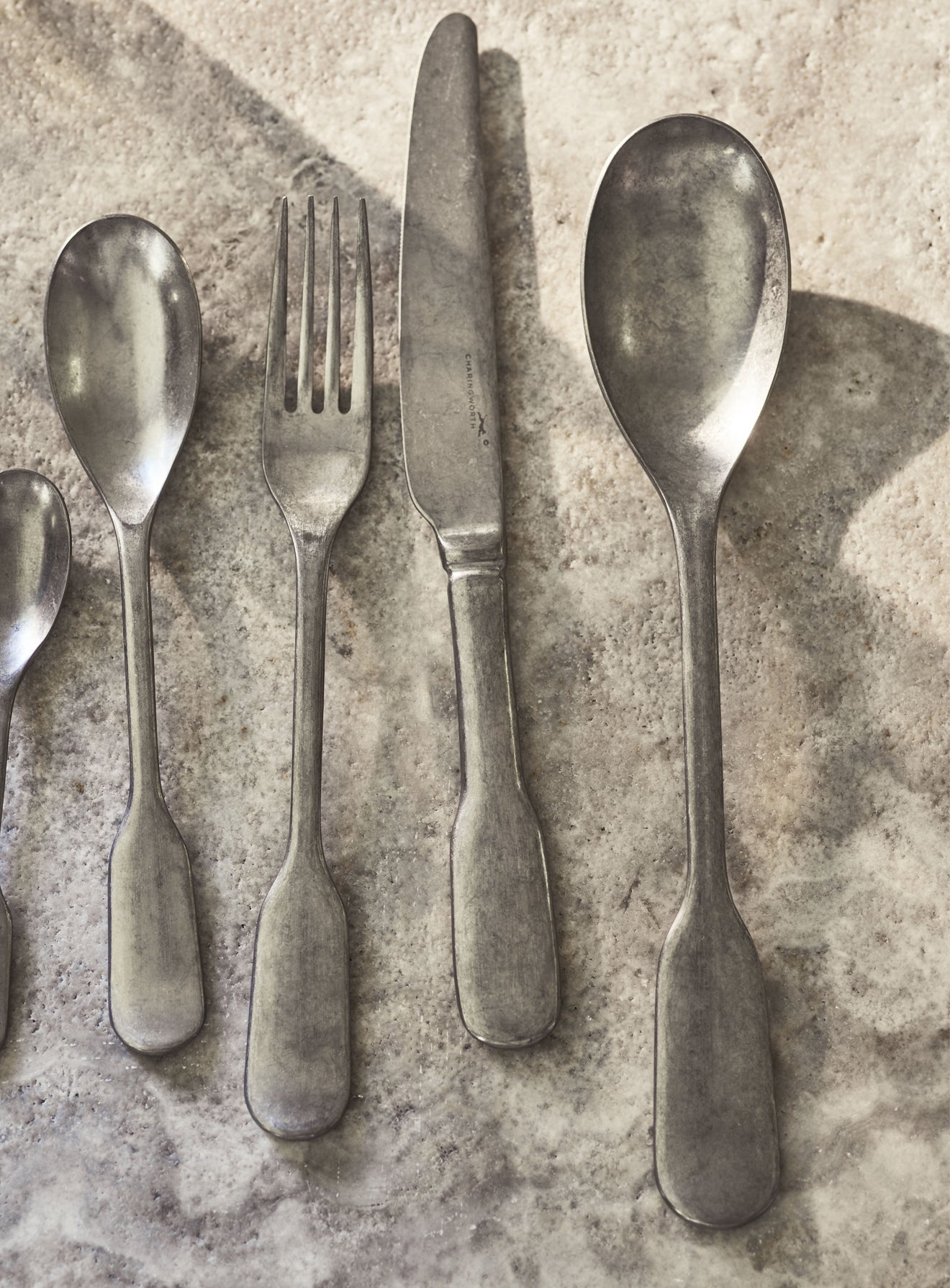 Vintage Satin Cutlery, Serving Spoon