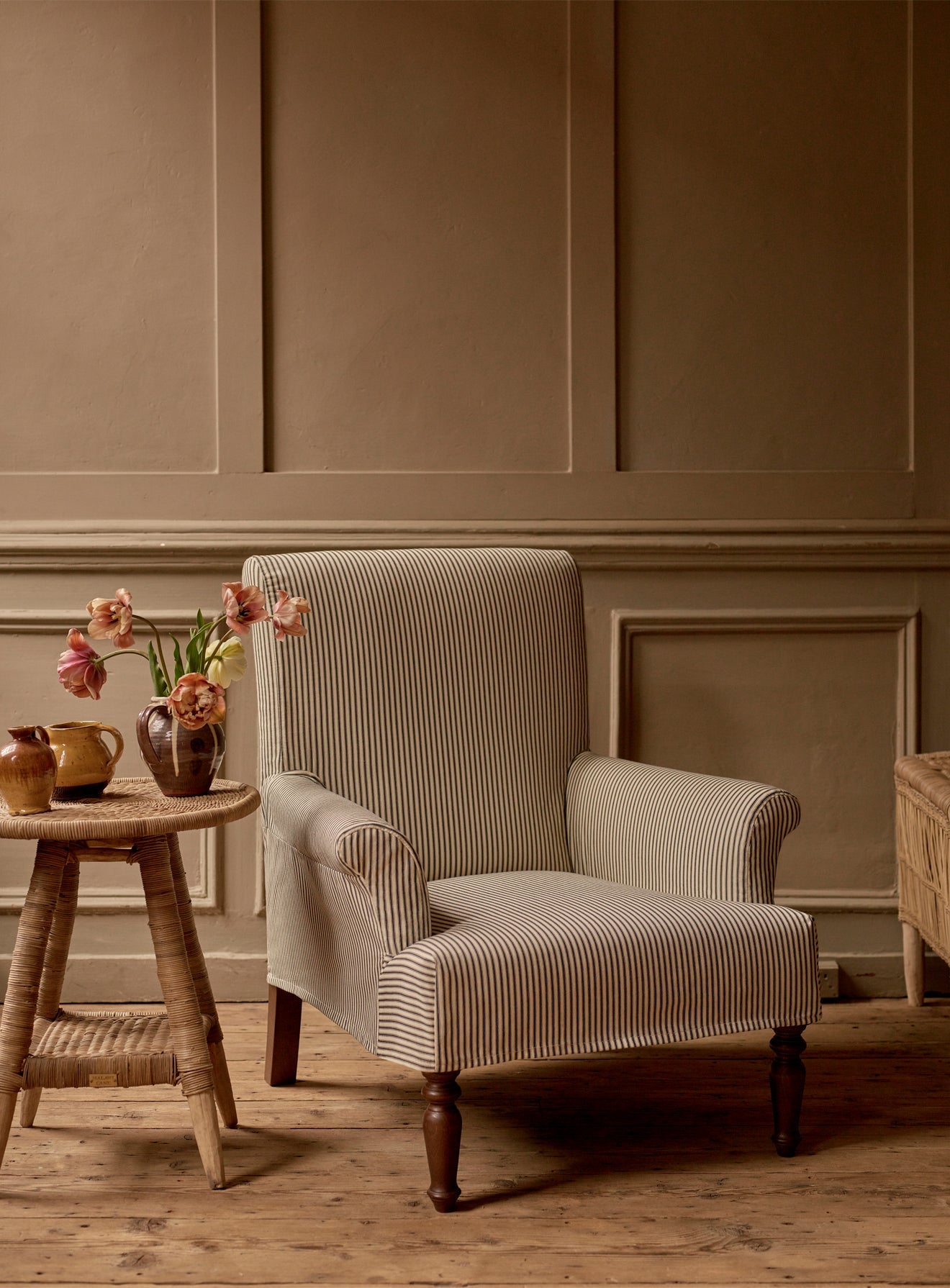 Wilford Armchair, Heritage Red Stripe