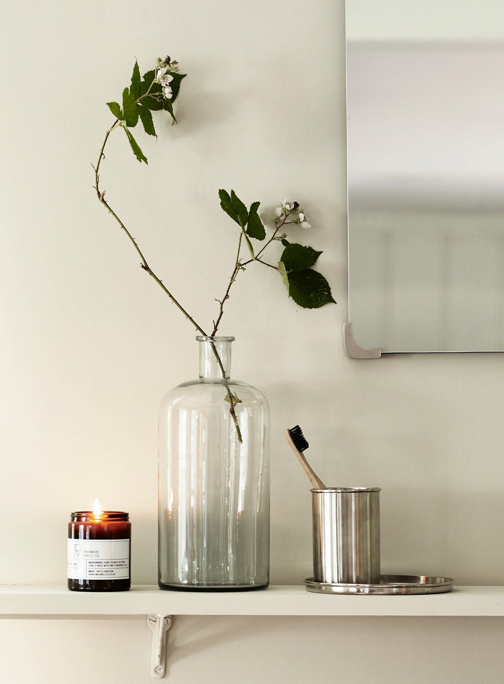 Bilton Toothbrush Holder, Matt Nickel